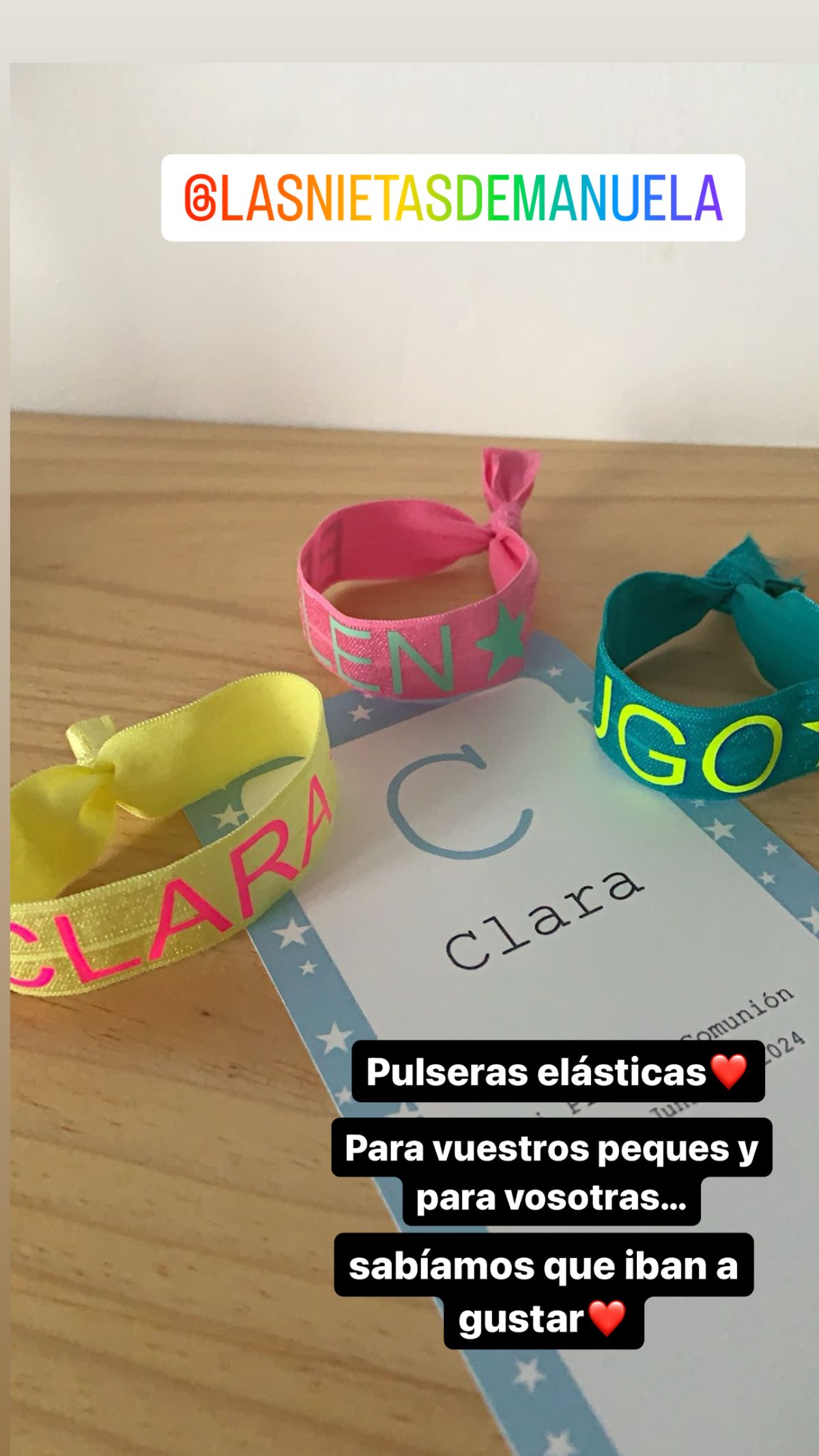 PULSERA GOMA CON NOMBRE ELASTICA - Imagen 2